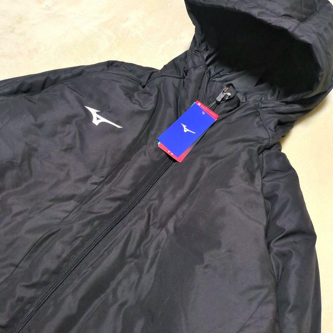 ミズノ【新品未使用】ベンチコート 中綿ブレス サーモミドル丈コート　黒　2XL