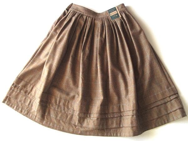 美品 アシードンクラウド Handwerker ウールチェック スカート S