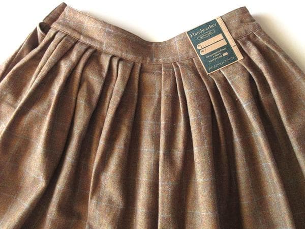 美品 アシードンクラウド Handwerker ウールチェック スカート S