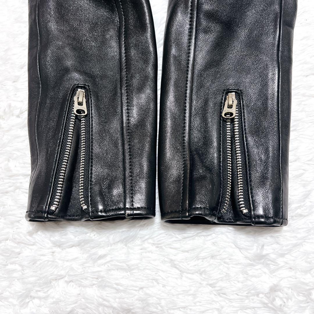 beautiful people ダブルライダース 羊革 上質シープレザー