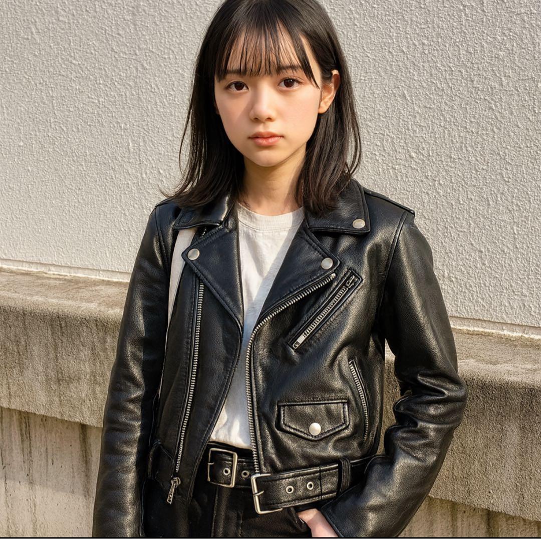 beautiful people ダブルライダース 羊革 上質シープレザー