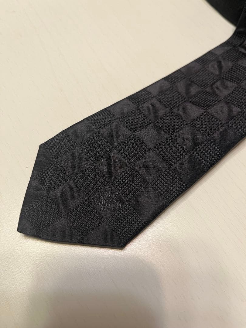 LOUIS VUITTON ブラック チェック柄 ネクタイ