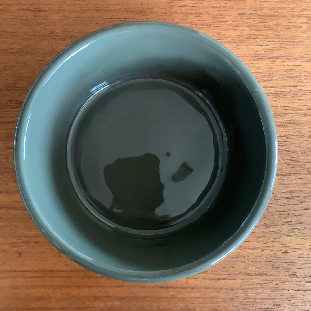 バウアーポッタリー Sサイズ ドッグボウル　シイタケ（茶系）