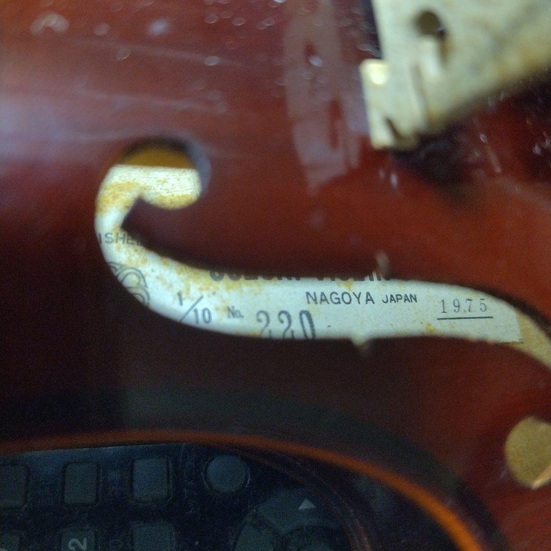 ♥4才前後の子供用♥スズキバイオリン1/10品番220メンテ済♥弓ケ―ス松脂付き