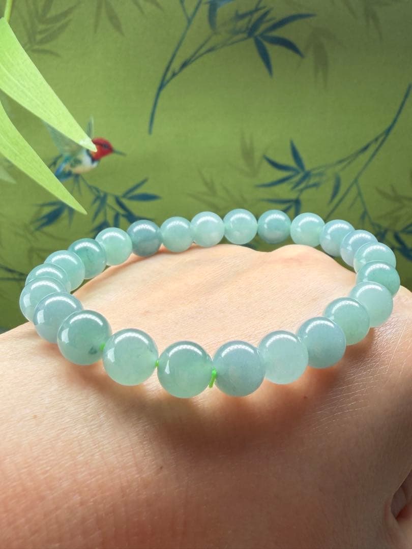 買得品❣️天然A貨翡翠　魅力的な藍水翡翠ブレスレット