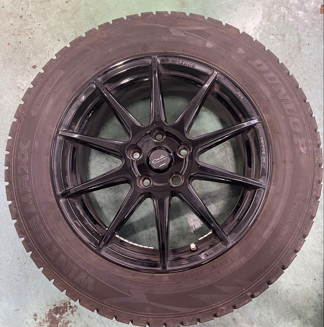 ダンロップ 225/60R17 17インチホイールスタッドレスタイヤセット4本