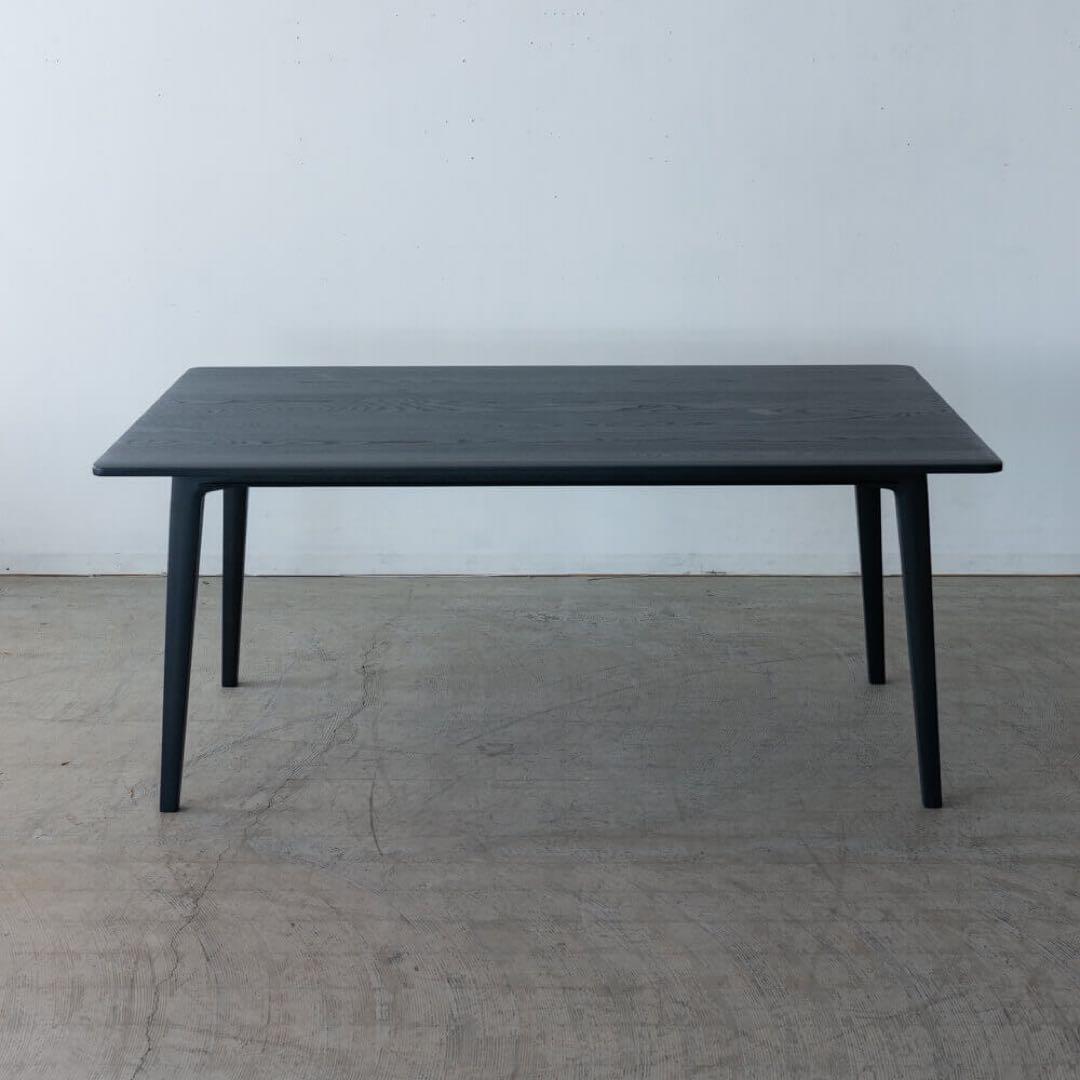 ELEGANCE ダイニングテーブル160 ホワイトアッシュ材無垢 Black