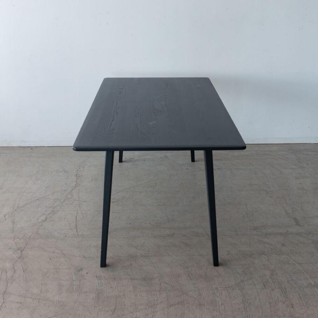 ELEGANCE ダイニングテーブル160 ホワイトアッシュ材無垢 Black