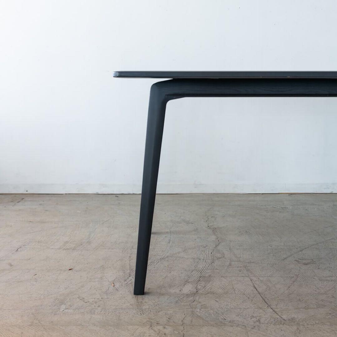 ELEGANCE ダイニングテーブル160 ホワイトアッシュ材無垢 Black