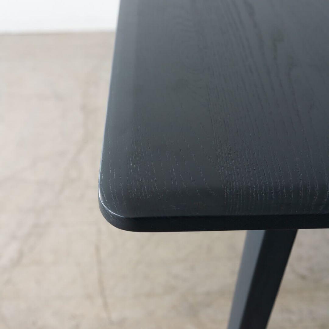 ELEGANCE ダイニングテーブル160 ホワイトアッシュ材無垢 Black