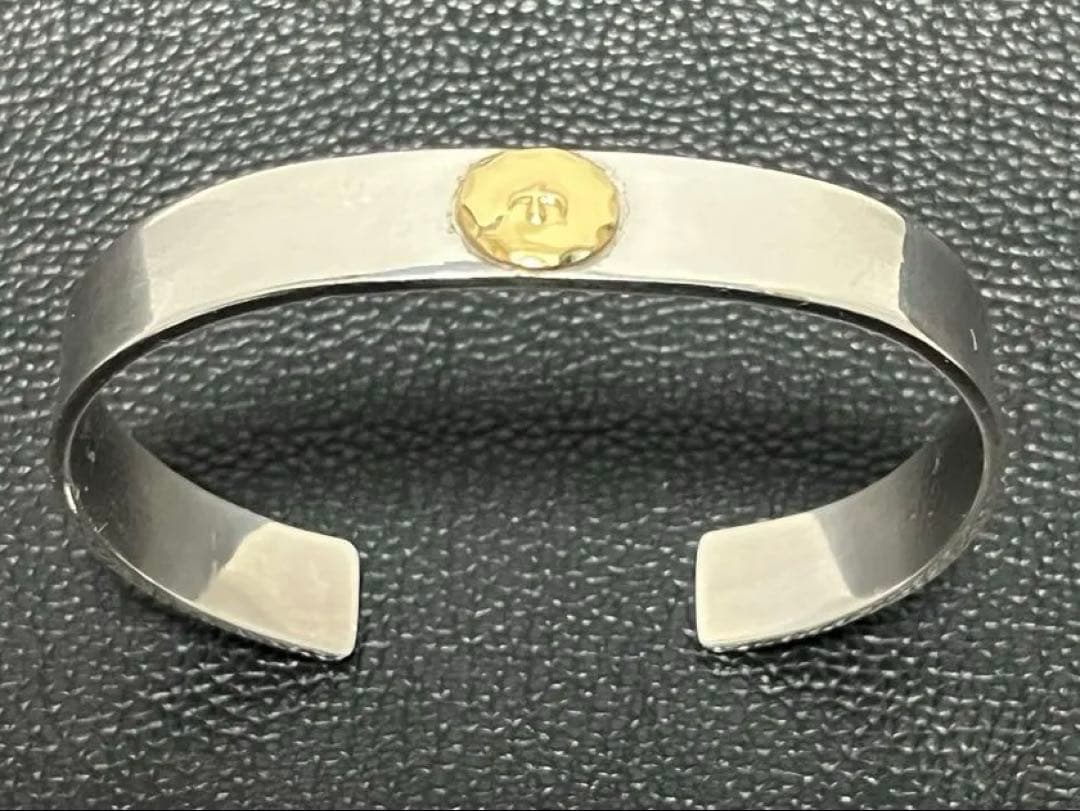 【ヤマト】goro's ゴローズ　平打ちブレス　バングル　Lサイズ　K18