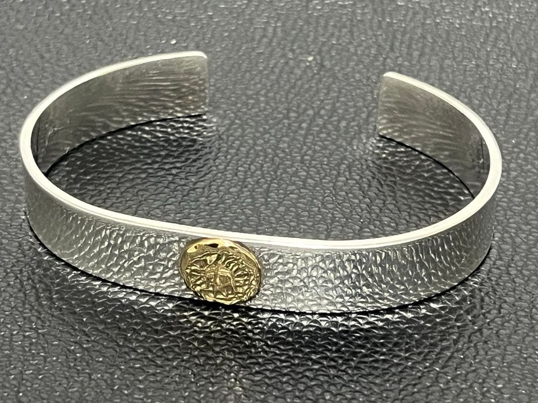 【ヤマト】goro's ゴローズ　平打ちブレス　バングル　Lサイズ　K18