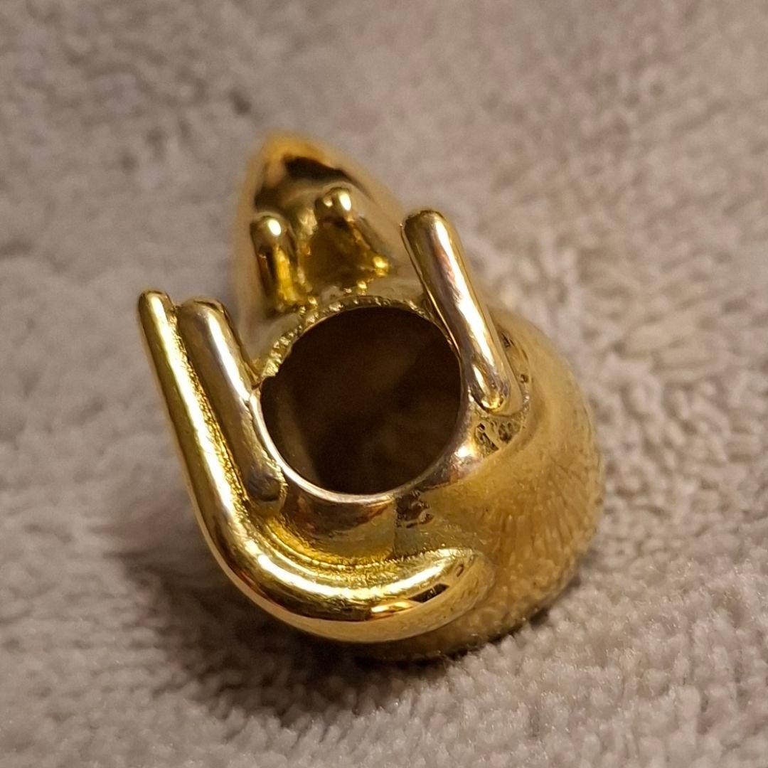 LOEWE　ロエベ　ねずみ　マウス　真鍮ダイス　ゴールド