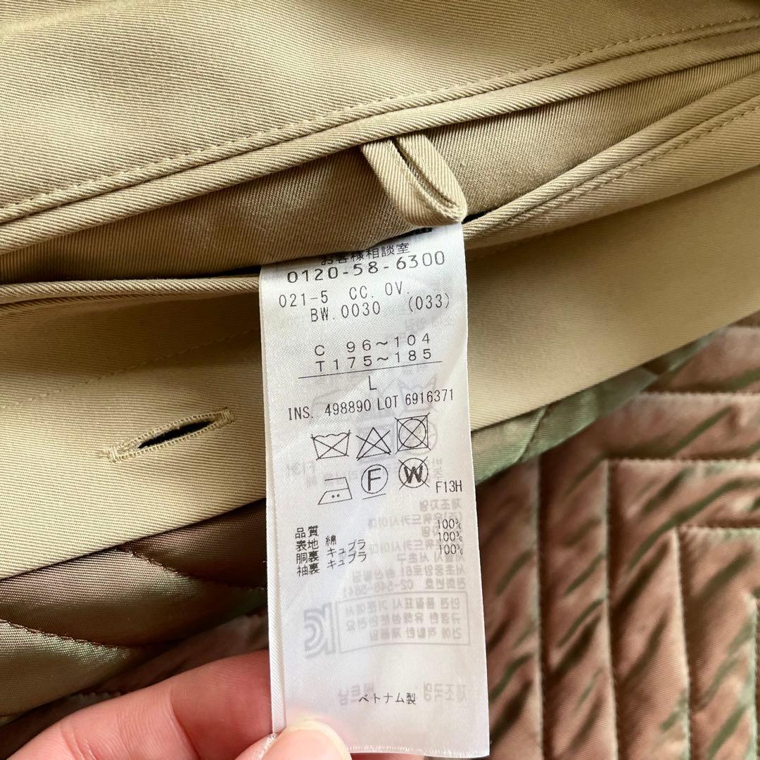 【現行L】ジェイプレス　ステンカラーコート　ライナー　ベージュ