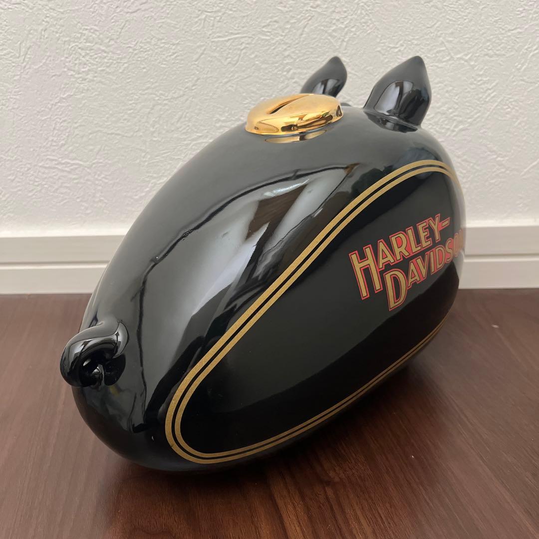 HARLEY-DAVIDSON 豚型貯金箱 黒