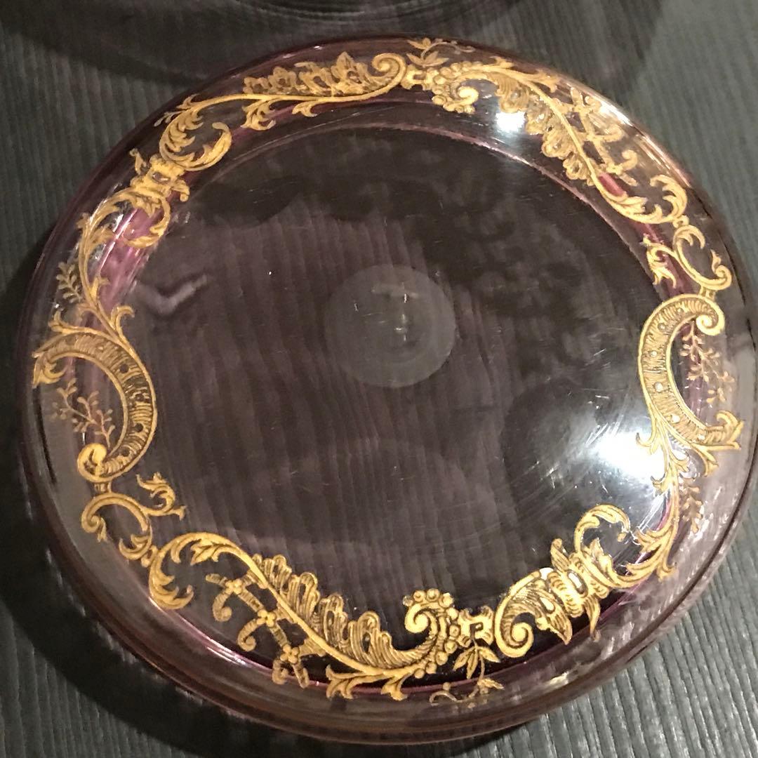 希少♡オールドサンルイSt Louisボンボニエール菓子器☆金彩装飾☆100年前