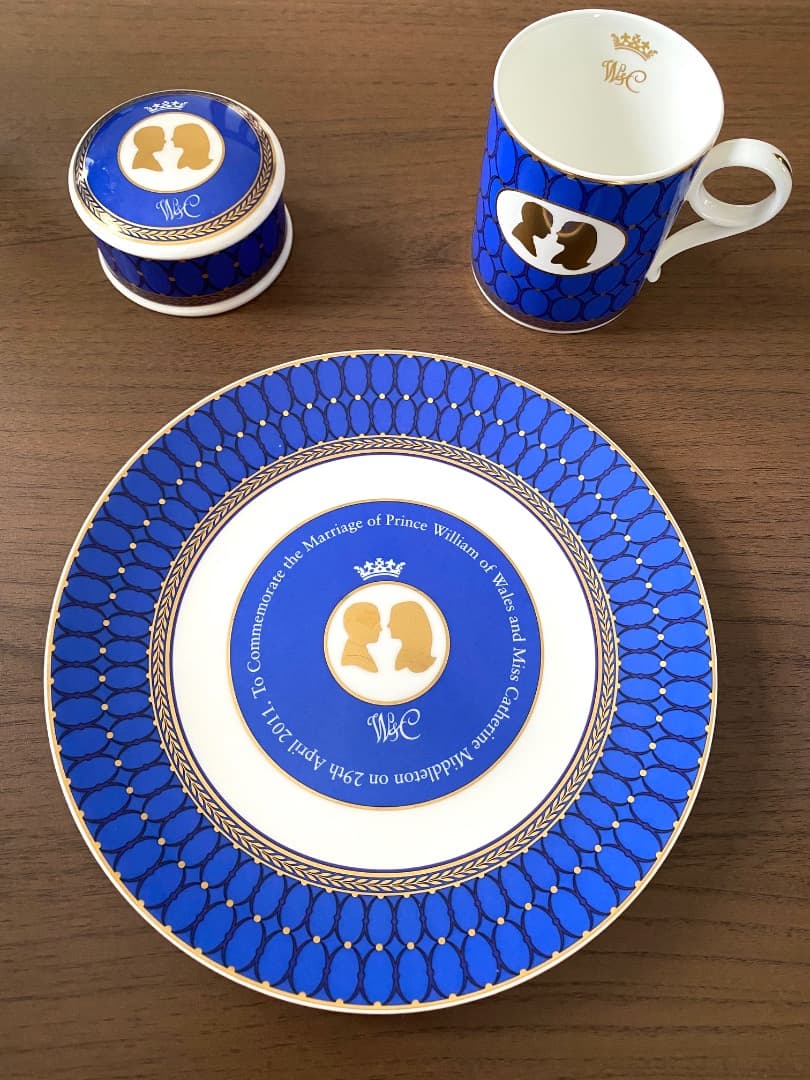 ウェッジウッド　ウィリアム王子御成婚記念 陶磁器皿
