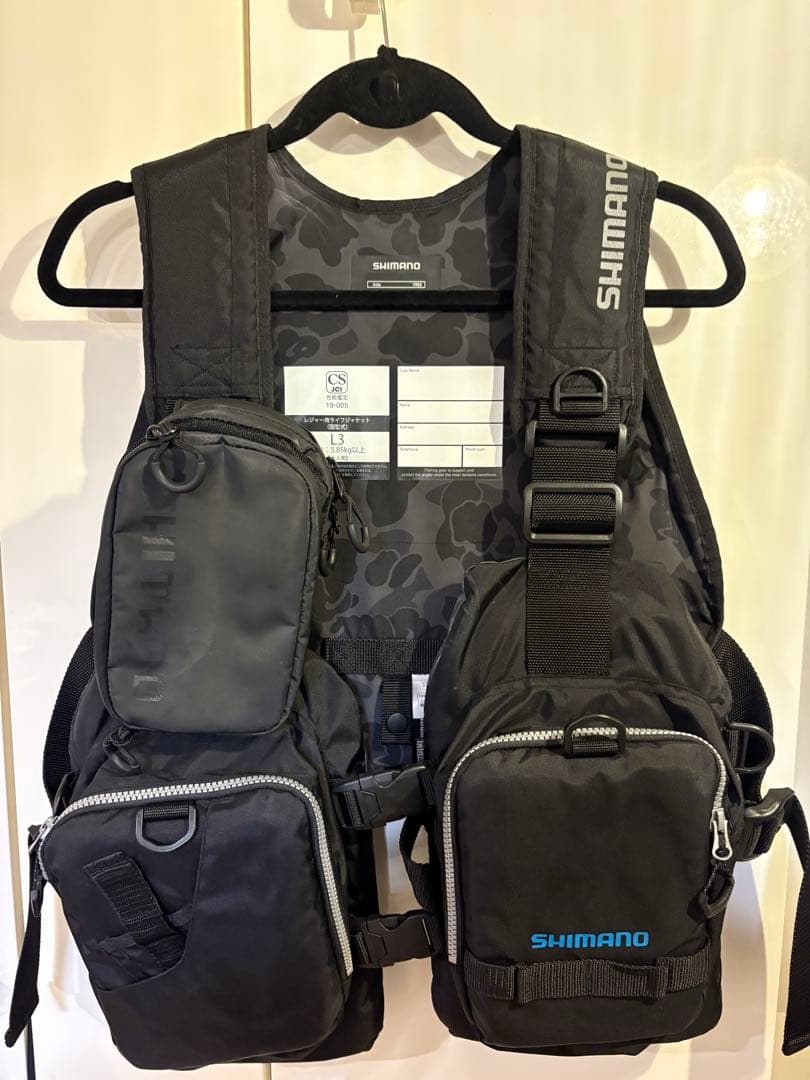 SHIMANO フィッシングベスト ブラック