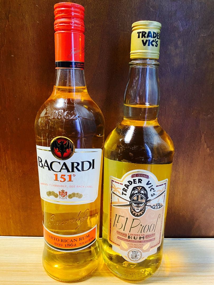 バカルディラム151 トレーダーヴィックスラム151 二本セット