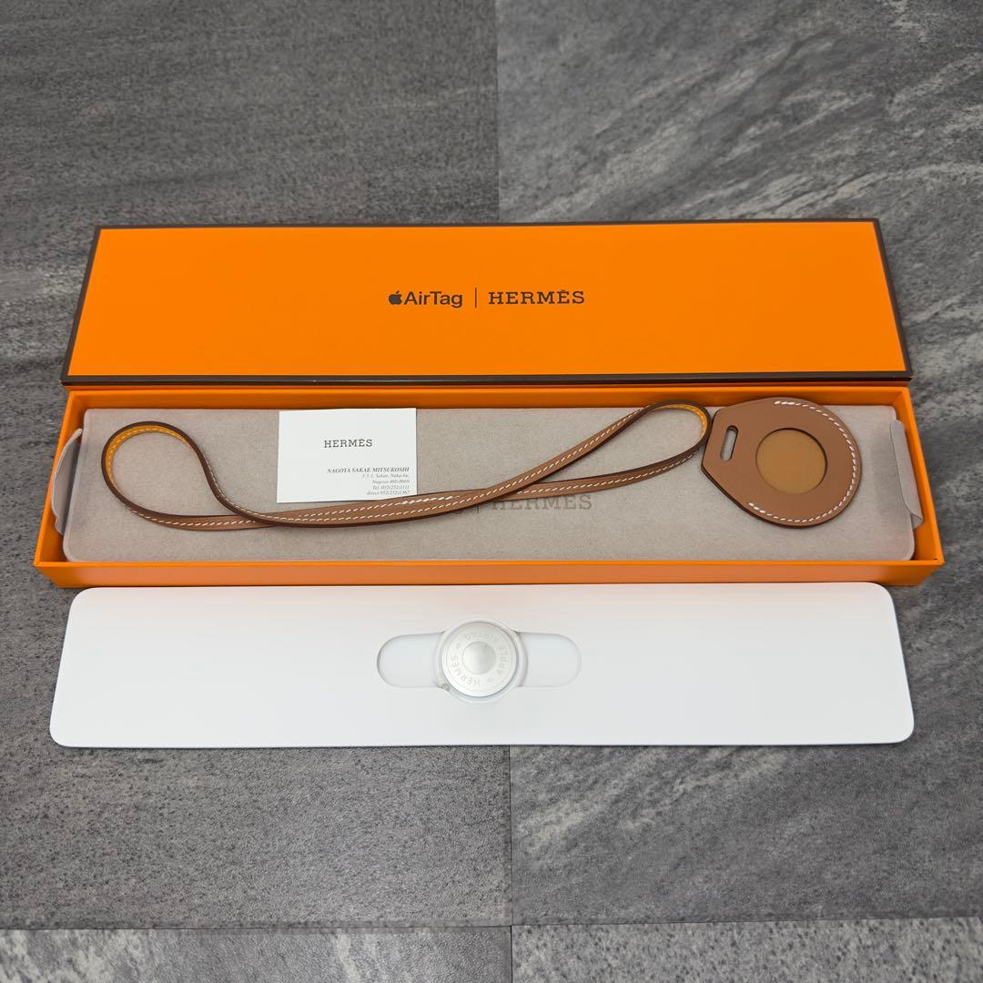 ★鑑定済★美品★Apple★AirTag★Hermès★レザーキーリング★