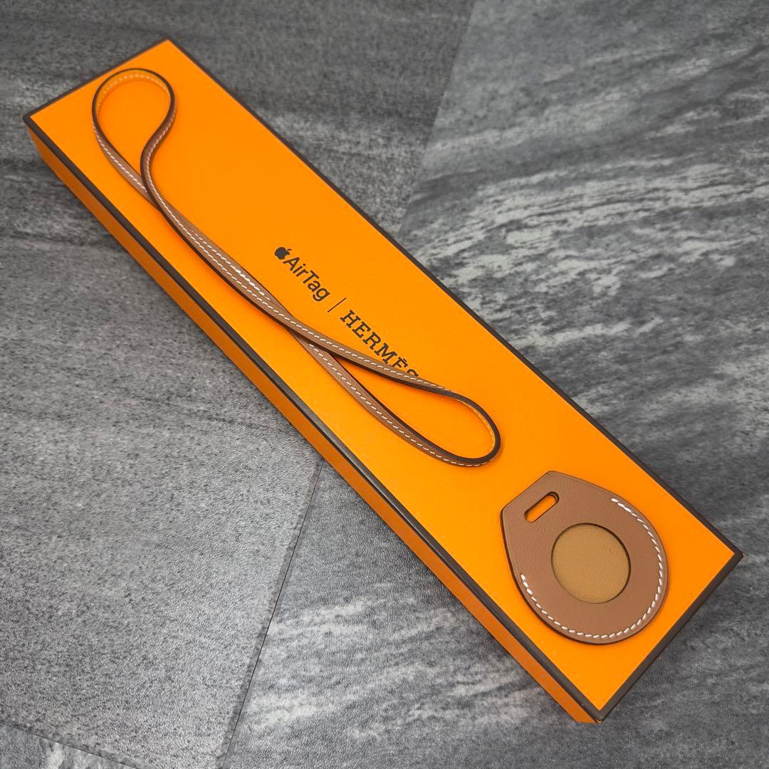 ★鑑定済★美品★Apple★AirTag★Hermès★レザーキーリング★