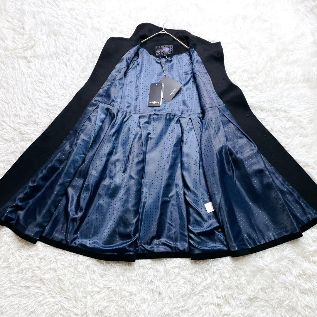 新品タグ付き✨ ルイルエブティック バックリボン ウールコート フレア S 黒