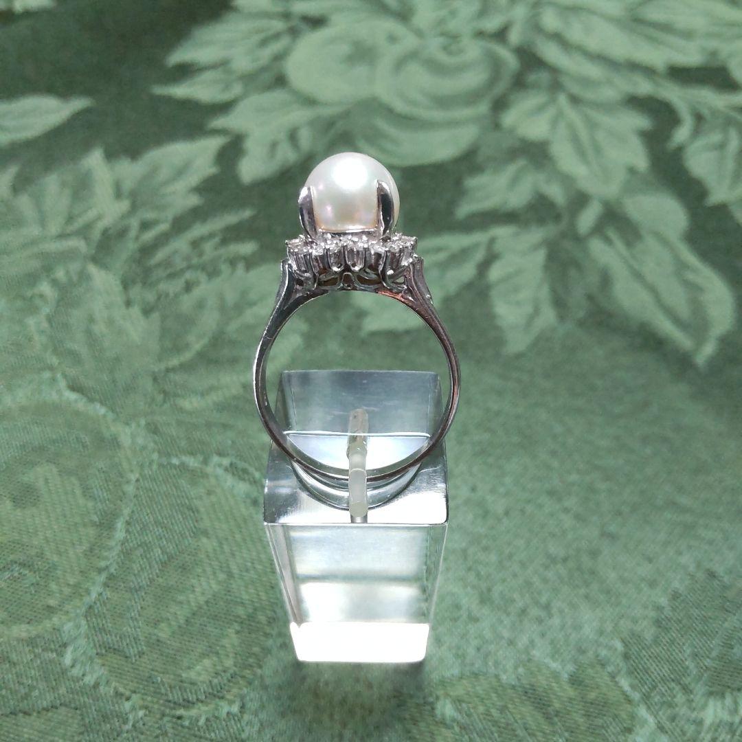 pt900-本真珠9.5㍉玉リング