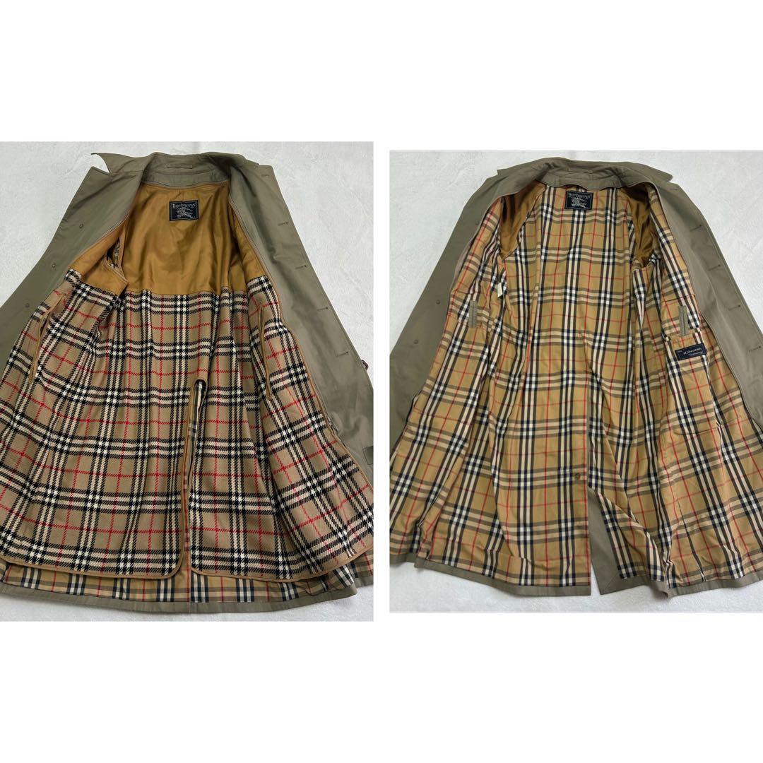 美品　着丈114 バーバリー　メンズ　ライナー付ベルト　比翼ロングトレンチコート