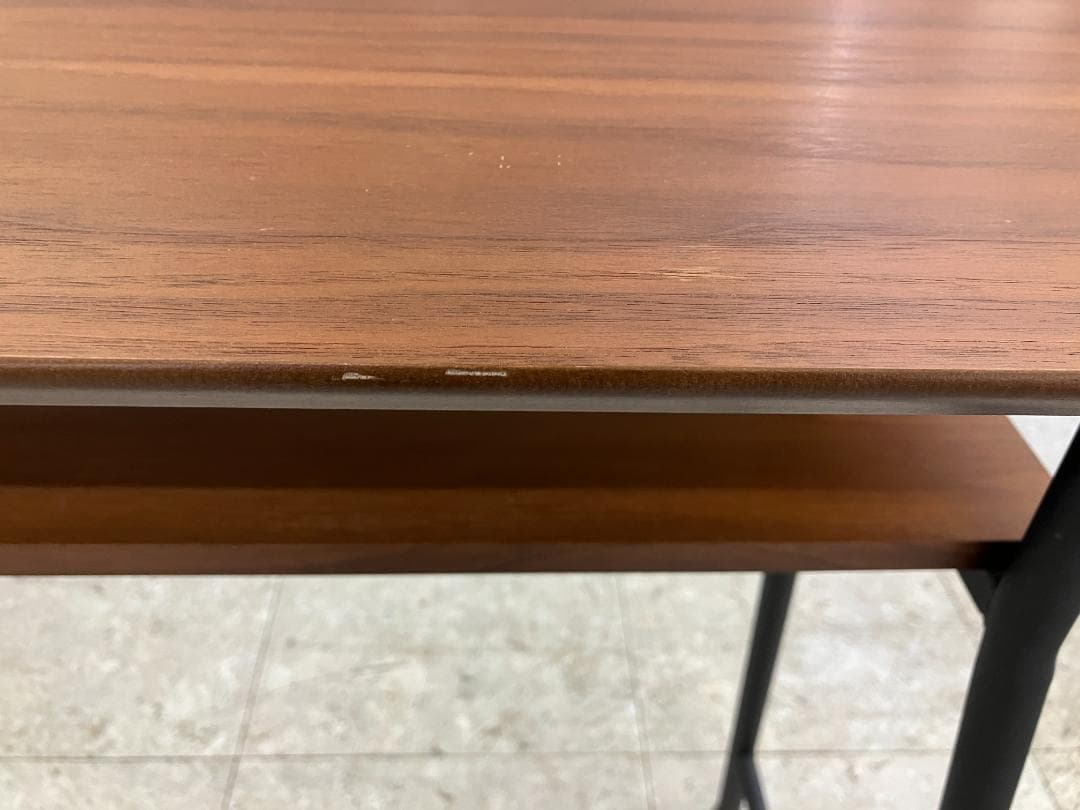 カウンターテーブルセット イス×2 ブラウン