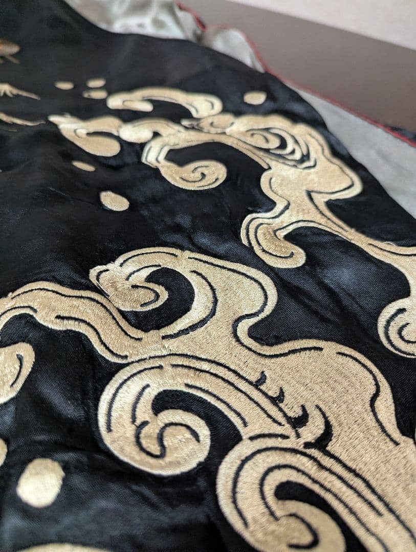 Script 花旅楽団　骸骨刺繍スカジャン　リバーシブルメンズMサイズ