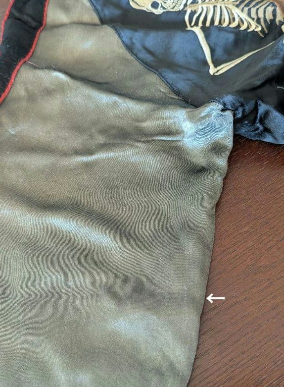 Script 花旅楽団　骸骨刺繍スカジャン　リバーシブルメンズMサイズ