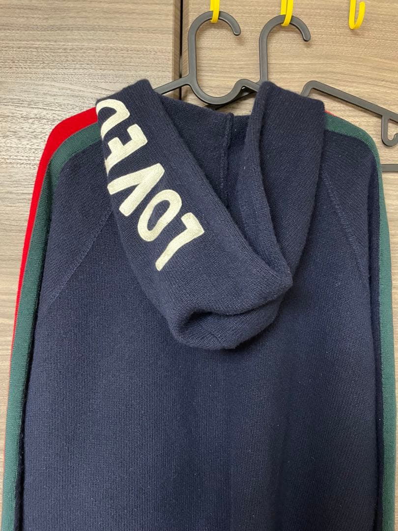 GUCCI ネイビー フルジップパーカー