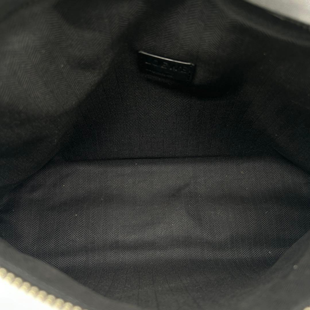 【美品】ロエベ Tメッセンジャー ショルダーバッグ アナグラム レザー 黒