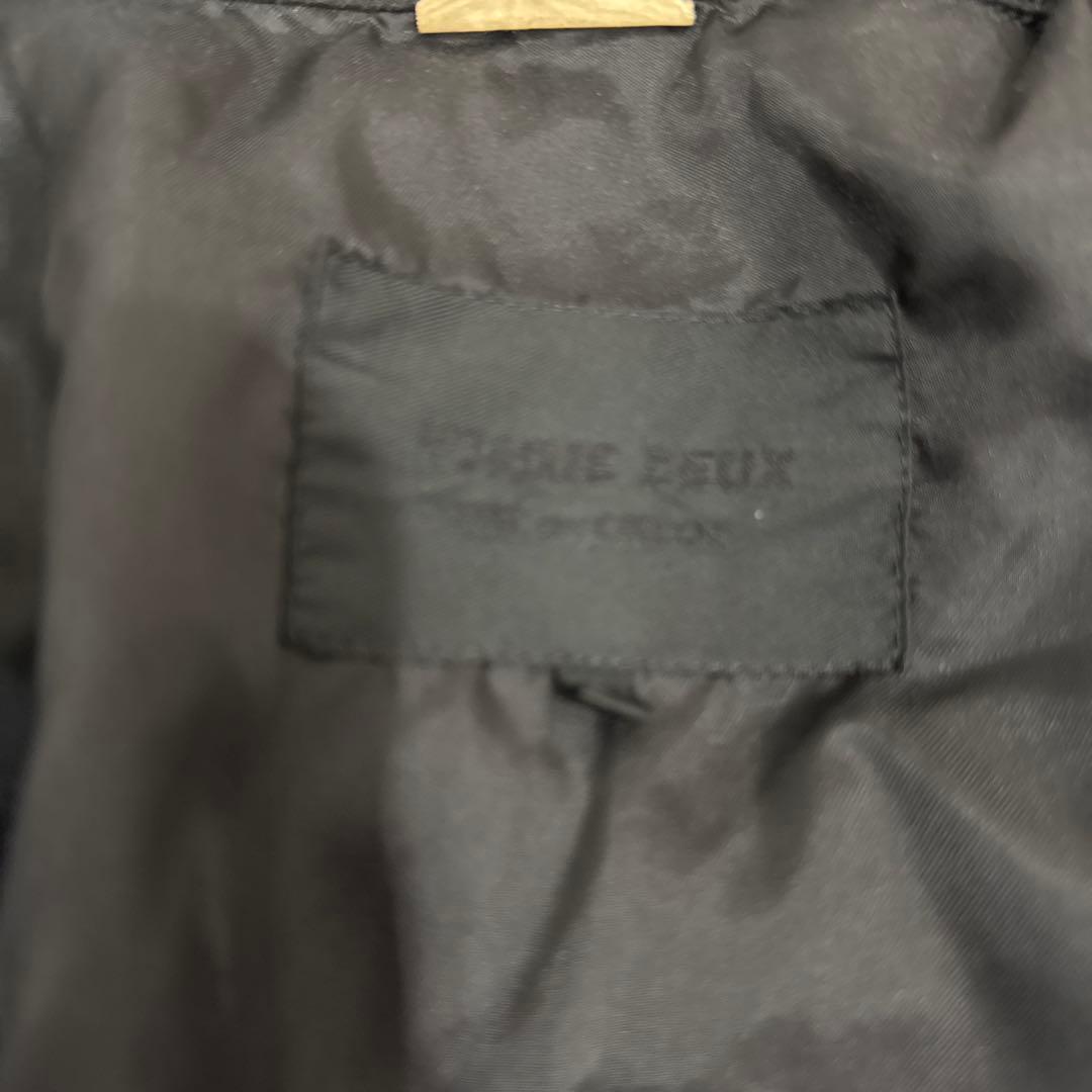 COMME des GARCONS ブラック ステンカラーコート