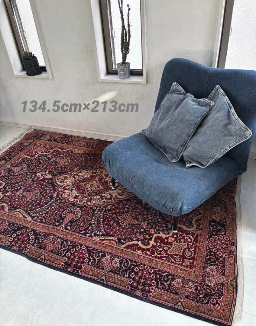 【ダメージ有り・早い者勝ち】ペルシャ絨毯　ウール　手織り　パキスタン　トルクメン