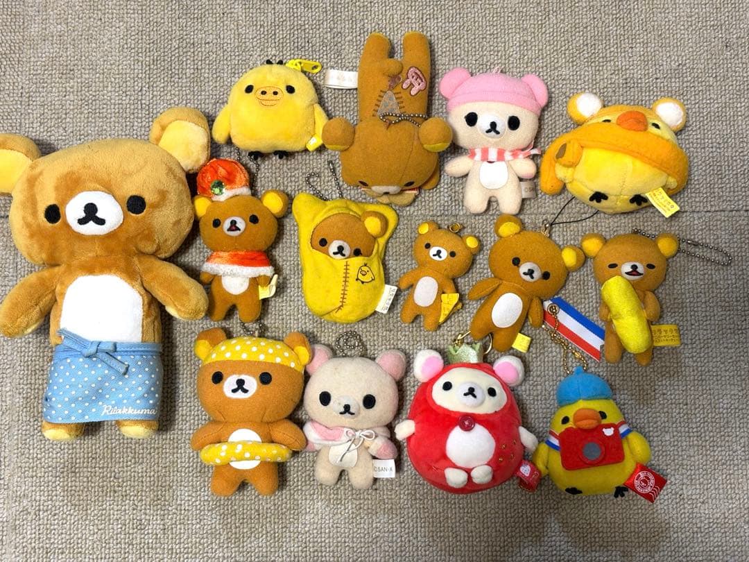リラックマ　ぬいぐるみ　マスコット　キーホルダー　14点