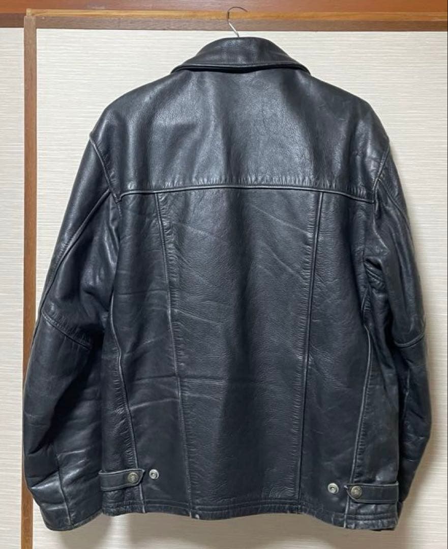 Schott ブラックレザーシングルライダースジャケット