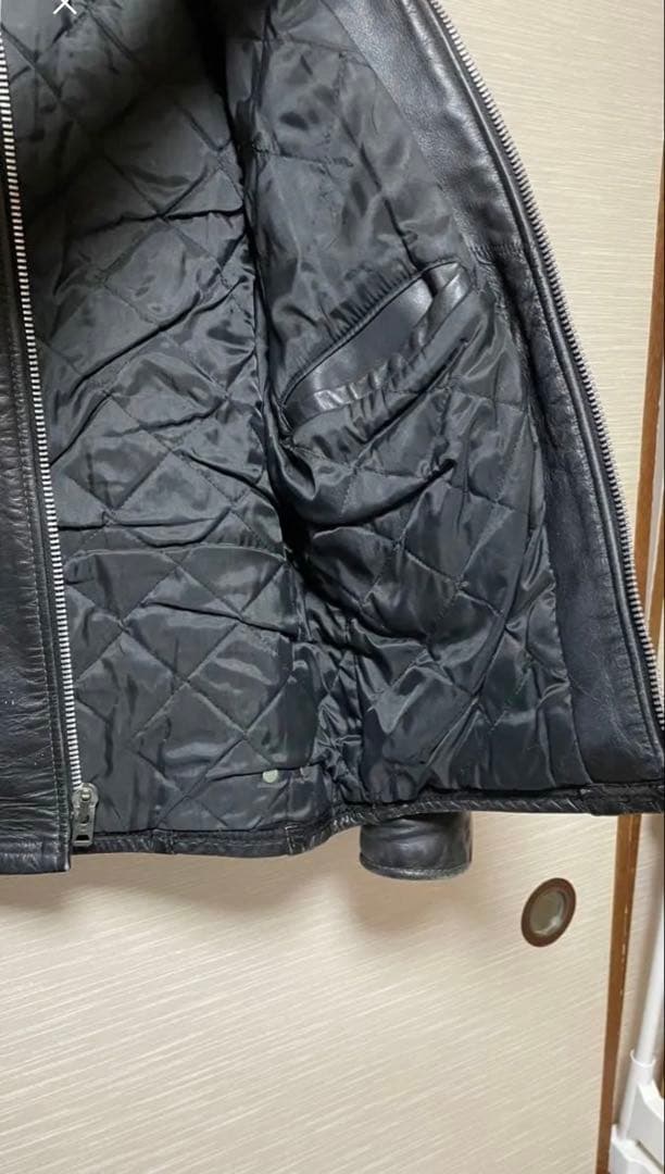 Schott ブラックレザーシングルライダースジャケット