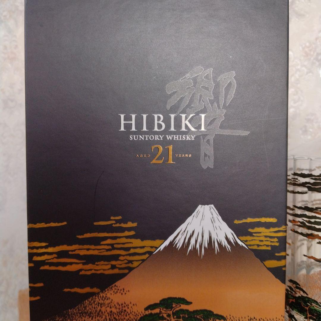 HIBIKI 21年 ウイスキー 富士山風雲図 空瓶 化粧箱