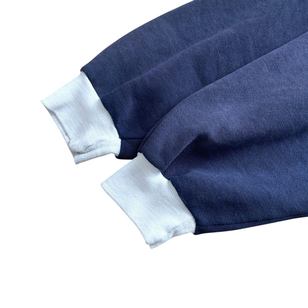 美品 雰囲気抜群 70s ヴィンテージ NIKE 茄子紺 ツートン パーカー L