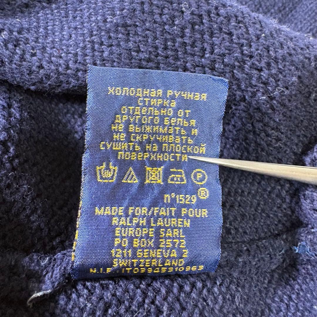 【USA製】ポロラルフローレン　星条旗　コットン　ニット　セーター