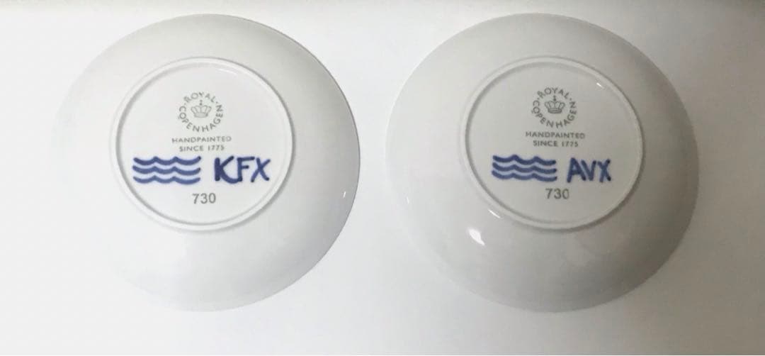 ロイヤルコペンハーゲン　ブルーフルーテッド　プレート２枚セット