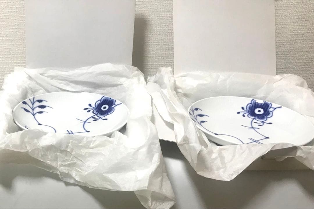 ロイヤルコペンハーゲン　ブルーフルーテッド　プレート２枚セット