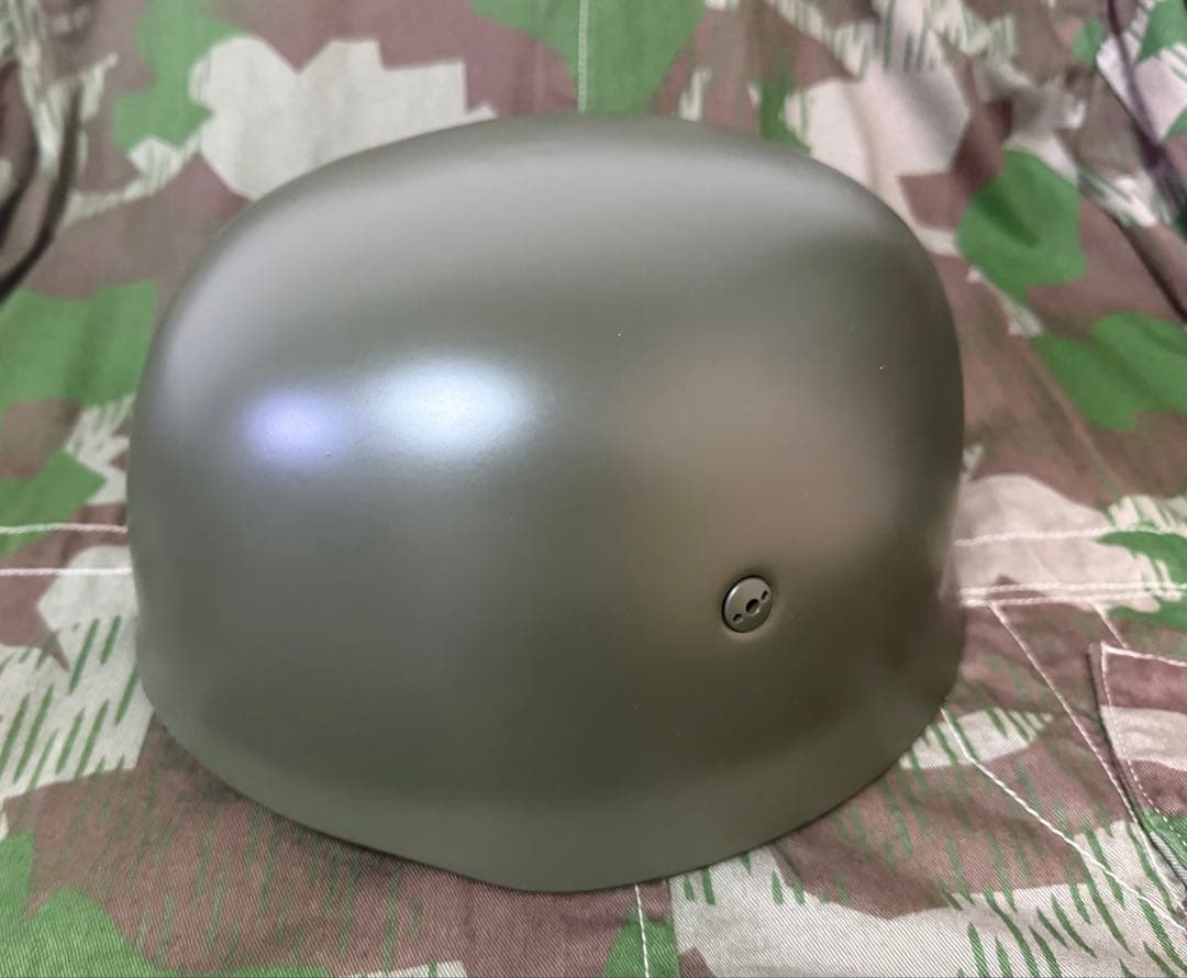 ❷WWⅡ ドイツ軍 M38型降下猟兵ヘルメット（レプリカ）グレー★緑の悪魔