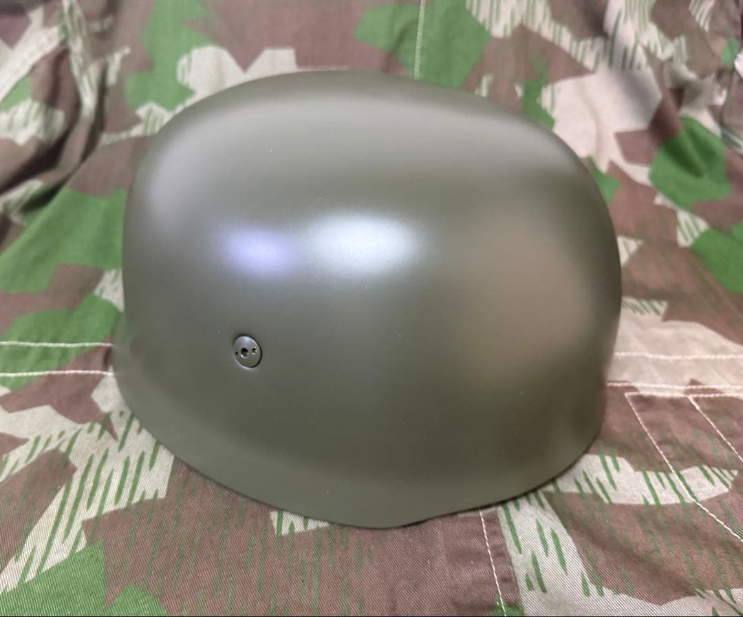 ❷WWⅡ ドイツ軍 M38型降下猟兵ヘルメット（レプリカ）グレー★緑の悪魔