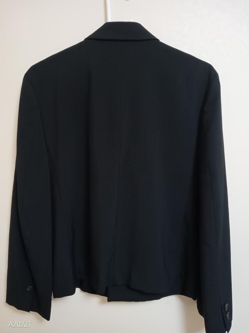 ★トリココムデギャルソン COMME ・ギャバジンステンカラージャケット・黒・M