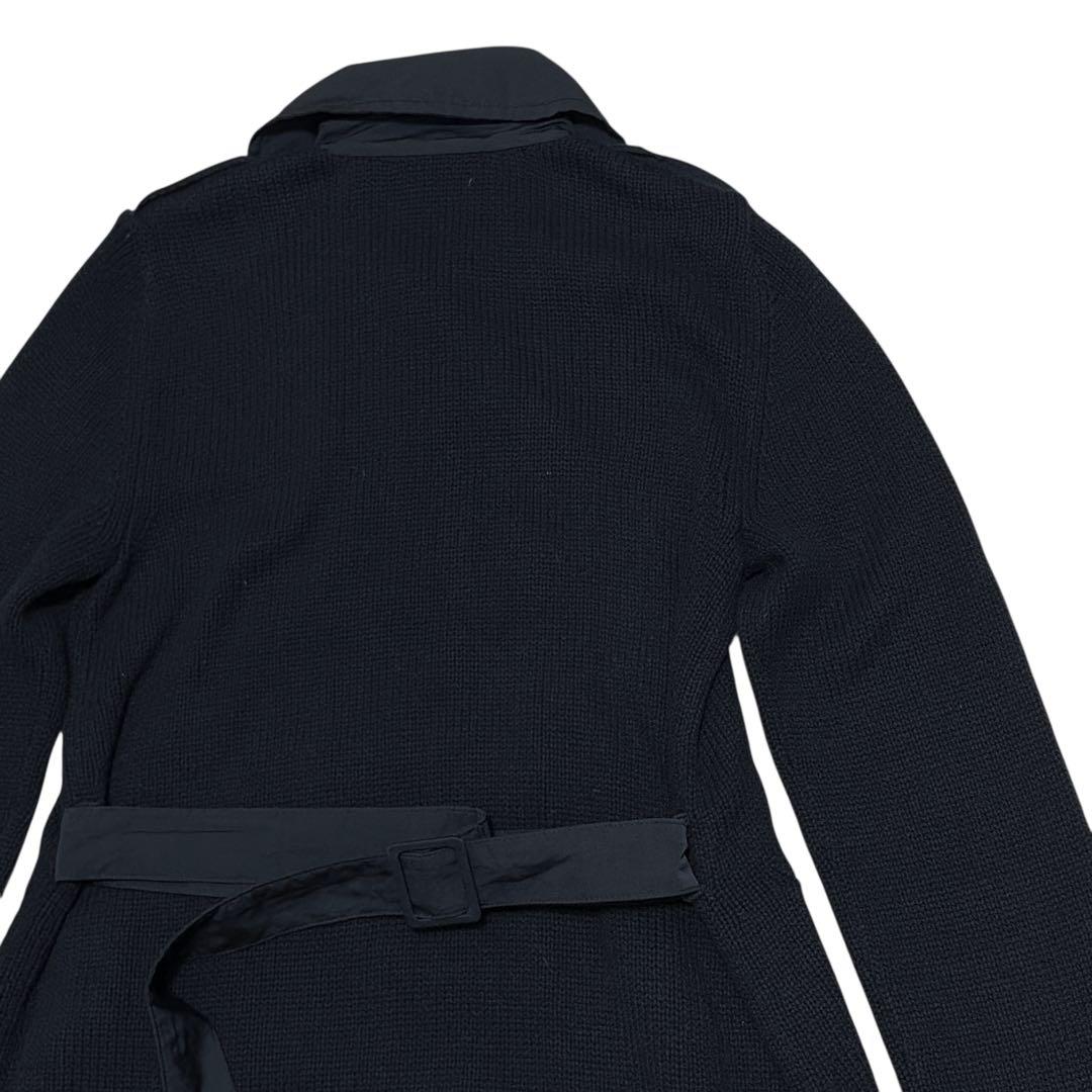 マックスマーラ　カシミア混　ロングコート　カーディガン　ベルト付き　異素材