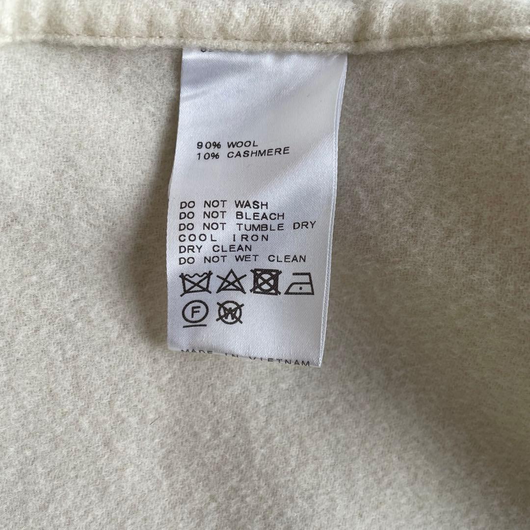 【F】 ドゥーズィエムクラス ♡ ノーカラー ウール カシミヤ混 ロングコート