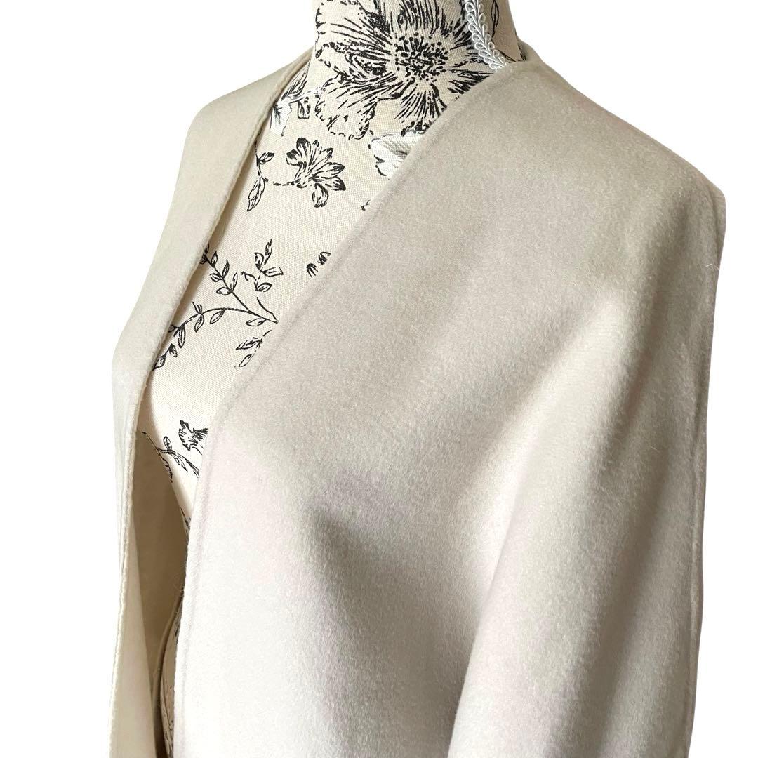 【F】 ドゥーズィエムクラス ♡ ノーカラー ウール カシミヤ混 ロングコート