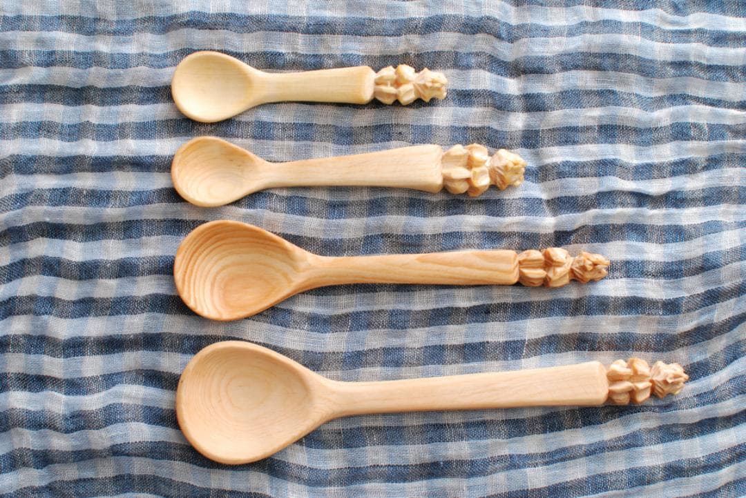 SK2 新品未使用　シベリア杉スプーン アナスタシア 熊　シベリア五葉松　木製